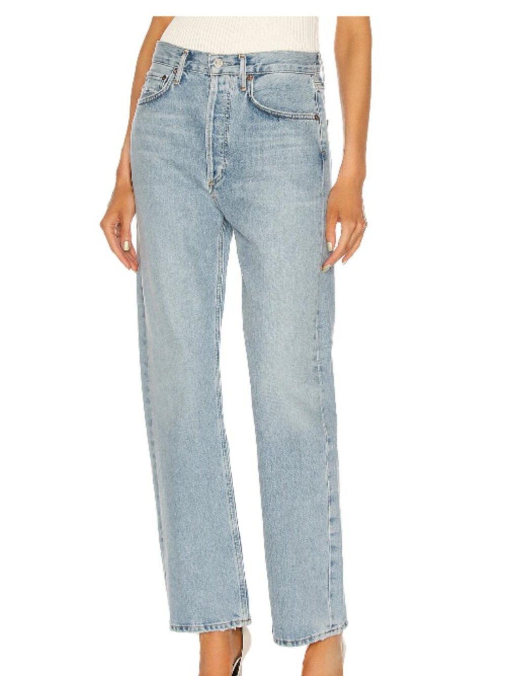 AGOLDE 90's Mid Rise Loose Fit Jeans In Snapshot Vintage Faded Wash - Size 29 - Picture 11 of 12